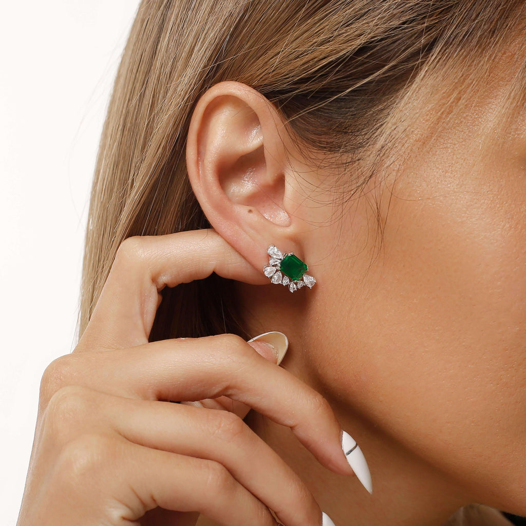 Emerald Earring The Earth jewelry Set collection Designed by Tanin - Trendolla Jewelry