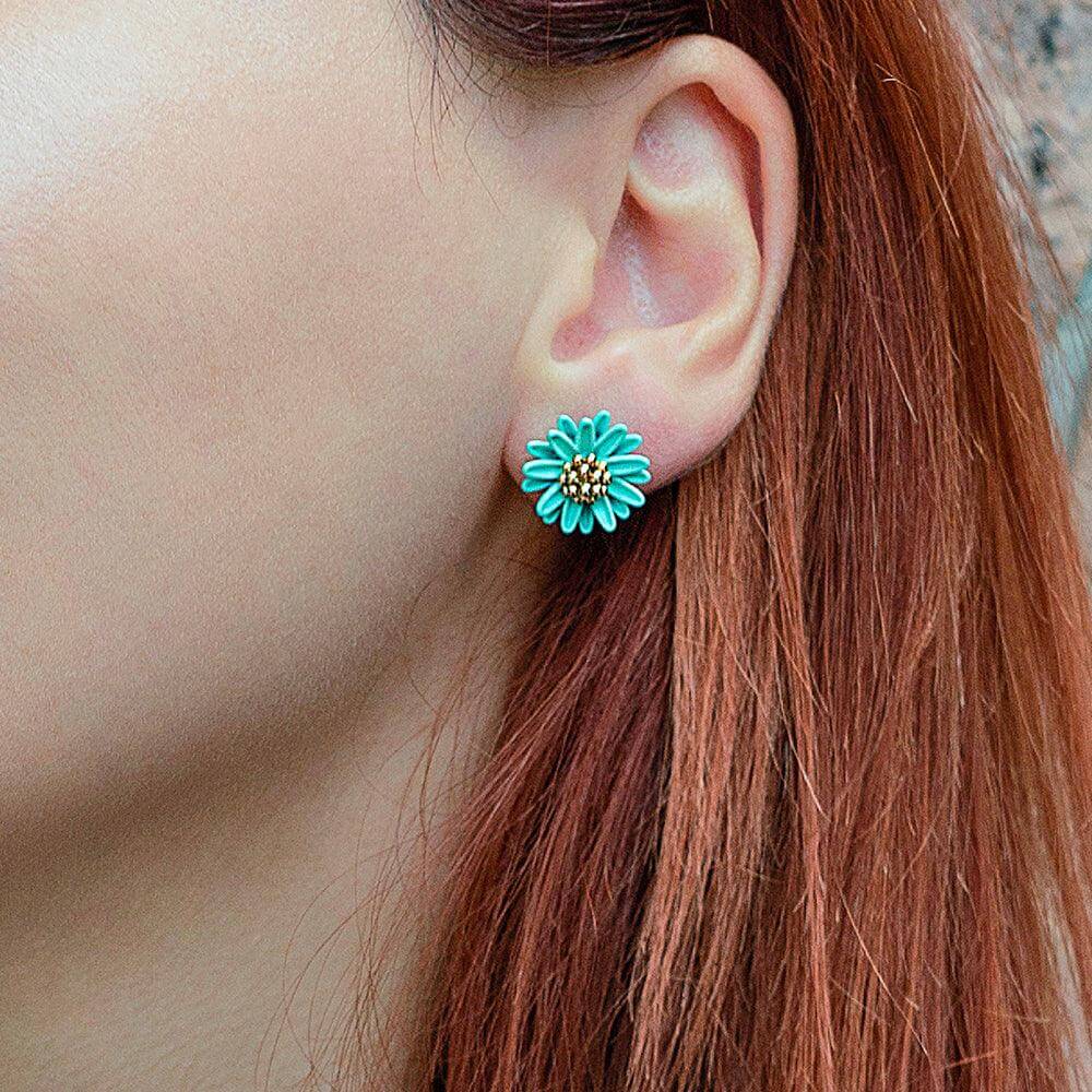 Green Flower Earrings - Trendolla Jewelry